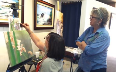 Photo of artists working in Parkhurst Galleries San Pedro California