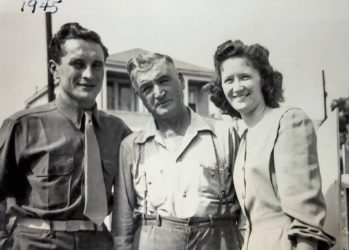 Photo of Mario and Miranda Mussa of San Pedro California with Giovanni Morogna, Miranda's father. (Photo courtesy Mussa family)
