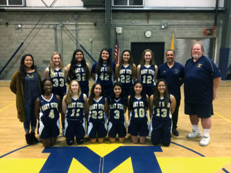 Photo of The 2018-19 Mary Star of the Sea High School girls basketball team